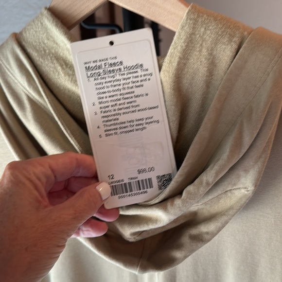 Lululemon Modal fleece long sleeve fleece hoodie trench size 12 - Picture 8 of 16